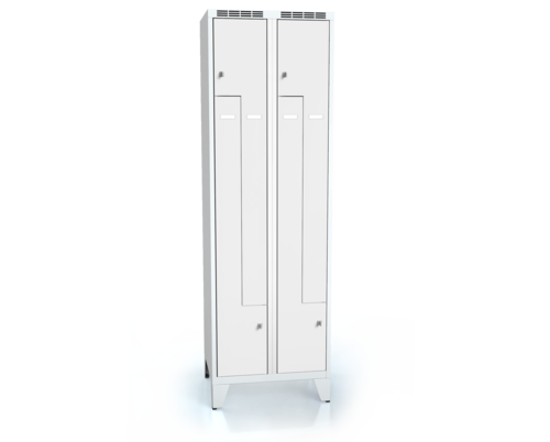 Cloakroom locker Z-shaped doors ALSIN with feet 1920 x 600 x 500